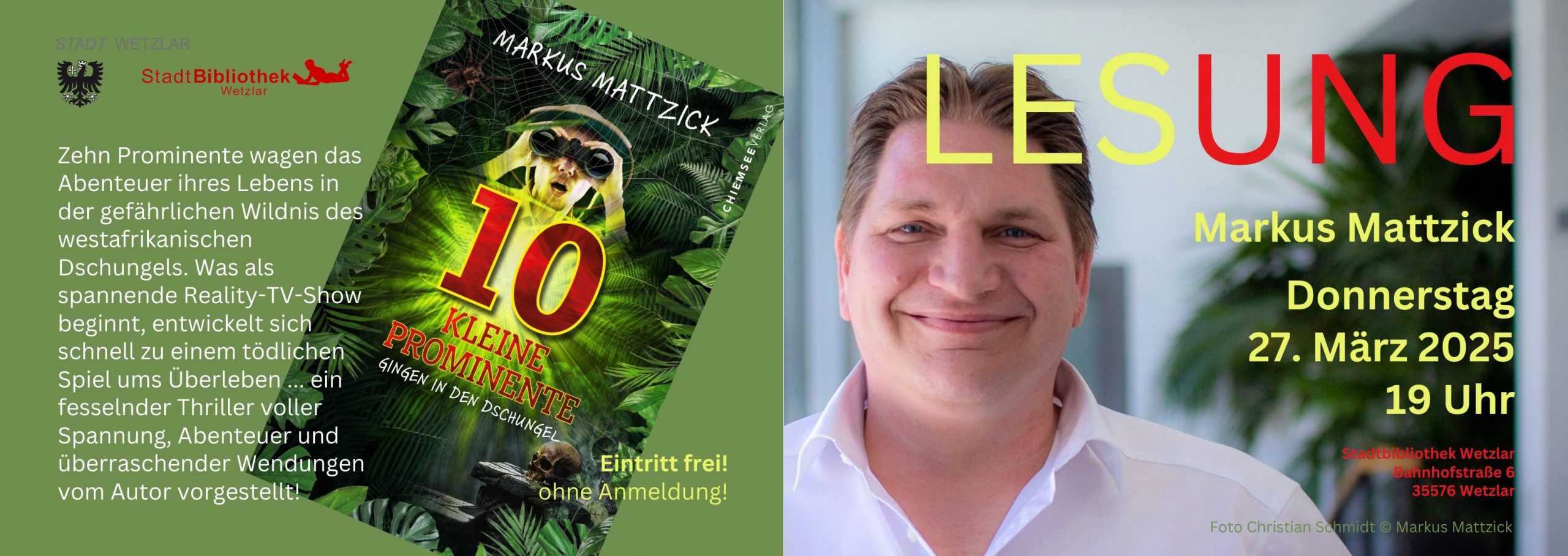Lesung – 10 kleine Prominente gingen in den Dschungel